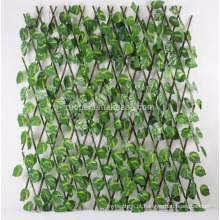 Painel de vedação de folha de Ivy artificial artificial com folhas verdes para decoração de jardim e parede